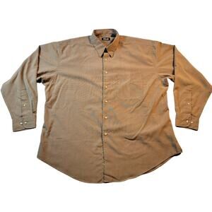 D'Avila Shirt Mens Extra Large Brown Long Sleeve Button Up One Pocket